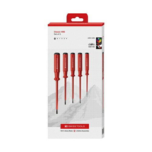 PB SWISS TOOLS エレクトロ絶縁ドライバーセット(BOX) ( 5538.CBB )