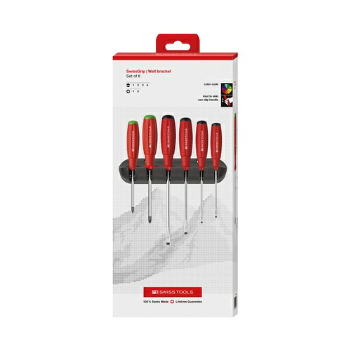 PB SWISS TOOLS スイスグリップドライバーセット ホルダー付(BOX ( 8245.CBB )
