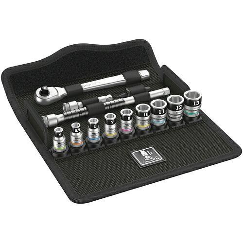 WERA(ベラ) ZYKLOP1/4” メタルラチェットセット HF 13点入 ( 003756 )