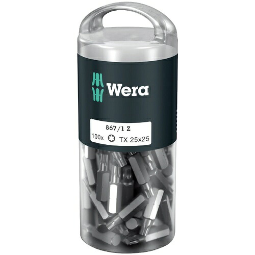 WERA(ベラ) 1/4”トルクスビットセット TX25X25mm 100本 ( 072449 )