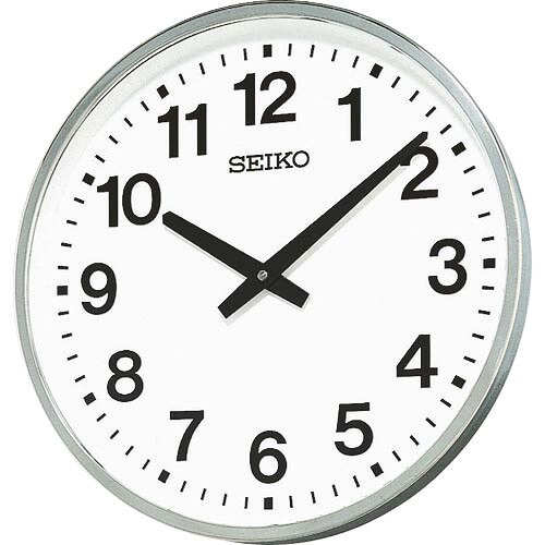 SEIKO ( セイコーウォッチ ) クオーツ掛時計 大型屋外防雨型オフィスクロック 直径450×78 金属枠 ( KH411S )