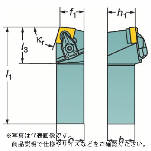 サンドビック コロターンRC ネガチップ用シャンクバイト(410) ( DCBNR 2525M 12 (410) )
