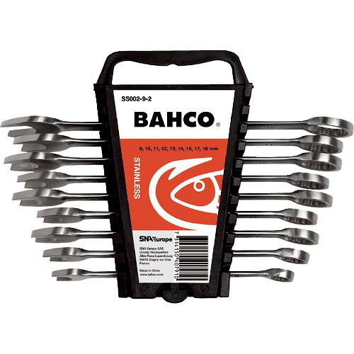 BAHCO ( スナップオン・ツールズ ) ステンレス製コンビネーションレンチ9本セット ミリサイズ ( SS002-9-2 )