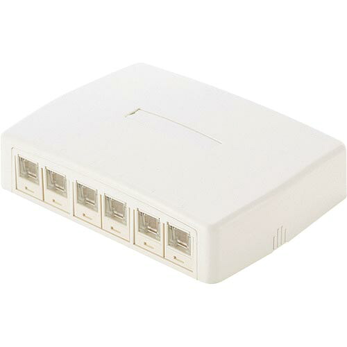 PANDUIT ( パンドウイット ) CAT6スプリングシャッター付きローゼットキット 6個口 白 JOQ6BH600 ( JOQ6H600 ) 【10個セット】 68,665円