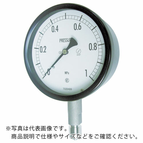 長野 ( 長野計器 ) 密閉形圧力計 A枠立型 Φ100 最小目盛0.002 ( BE10-133-0.1MP )
