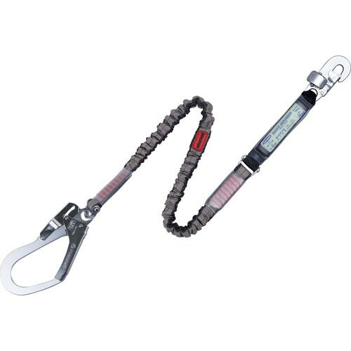 TSUYORON ( 藤井電工 ) 胴ベルト型墜落制止用器具用ランヤード(伸縮タイプ)ノビロン(SL)ショックアブソーバ+フックFS-25・フックFS-99 ( TBL-NV99-SL-BP )