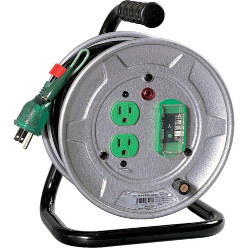NICHIDO ( 日動工業 ) 電工ドラム アース付 漏電保護専用ブレーカ付 10m ( NS-EB12 (ｵｸﾅｲｶﾞﾀ10Mﾃﾞﾝｺｳﾄﾞﾗﾑ) )