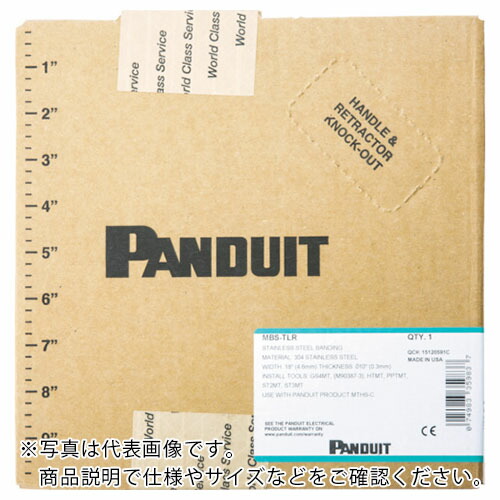 PANDUIT ( パンドウイット ) MLT印字機 長尺ステンレススチールバンド 甚だしい印字機 SUS304 幅:7.9粍 長さ:76.2m/巻 ( MBH-TLR )
