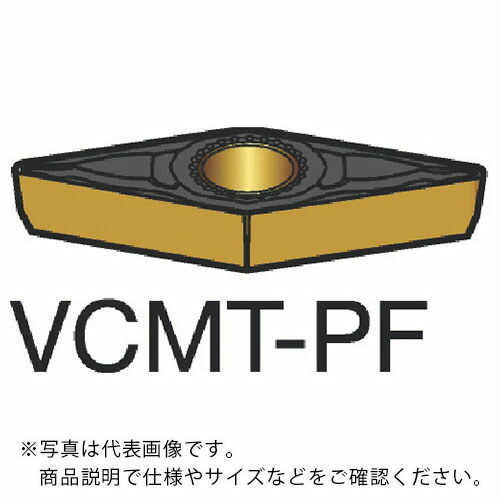 SANDVIK ( サンドビック ) コロターン107 旋削用ポジチップ(120) 1515 ( VCMT 11 03 02-PF 1515 (120) ) 【10個セット】