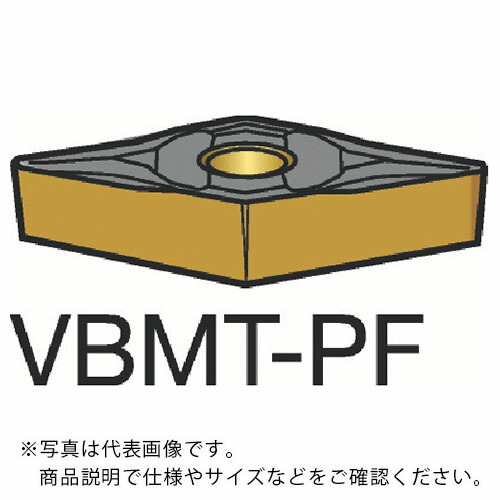 SANDVIK ( サンドビック ) コロターン107 旋削用ポジチップ(120) 1515 ( VBMT 16 04 02-PF 1515 (120) ) 【10個セット】