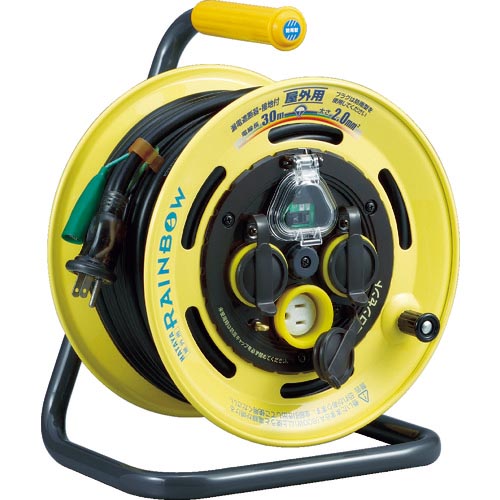 ハタヤ ( ハタヤリミテッド ) レインボーリールブレーカー付 30m アース付 ( BE-30K )