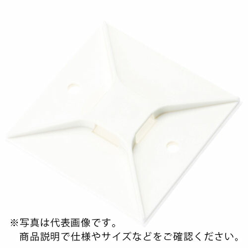 PANDUIT ( パンドウイット ) マウントベース ゴム系粘着テープ付き 白 (50個入) ( ABM4H-A-L )
