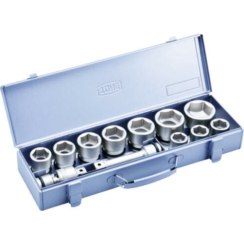 TONE インパクト用ソケットセット(メタルトレー付) 12pcs 差込角19.0mm ( NV6102 )