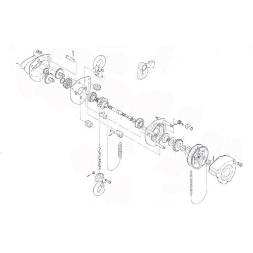 KITO ( キトー ) チェーンブロック キトーマイティM3形 CB010用部品 下フック一式 ( C3BA010-10213 )