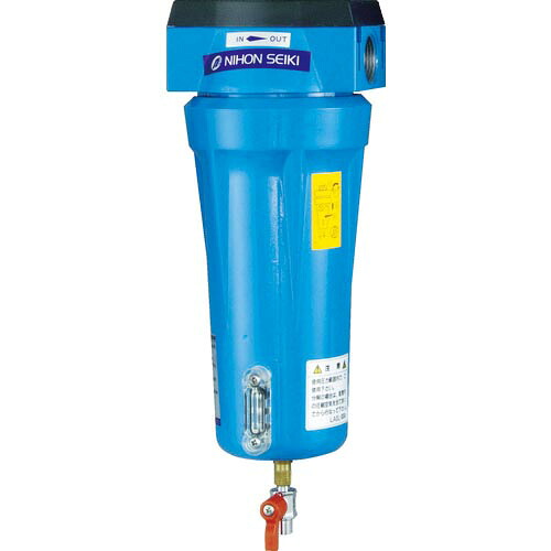 日本精器 高性能エア湖ろ過器15A1ミクロン(ドレンコック付) ( NI-TN2-15A-DL-DV ) 花・ガーデン・DIY-その他