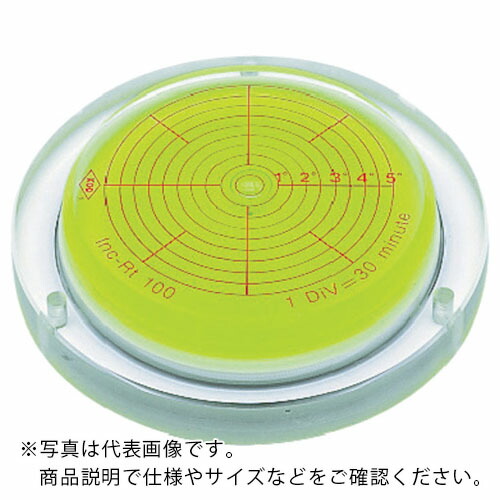 KOD ( アカツキ製作所 ) 取付穴付角度計付丸台型アイベル水平器 ( INC-RT150 )