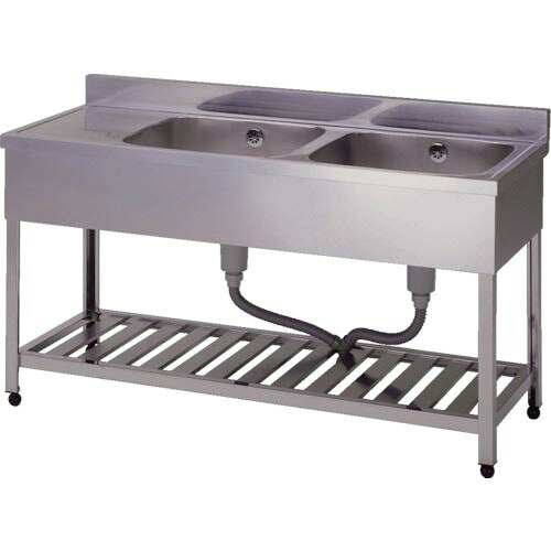 アズマ ( 東製造所 ) 二槽水切シンク右海洋博物館 1500×600×800 ( HPM2-1500-R ) 【製造会社取寄】