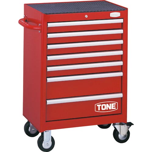 TONE 整備用工具セット ツールキャビネットセット(レッド) 間口676×奥行459×高さ995mm 87点セット ( TCX911 )