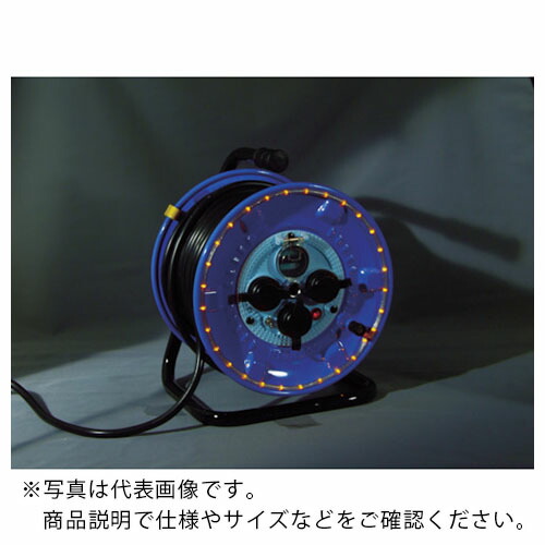 NICHIDO ( 日動工業 ) 電工ドラム 防雨型LEDラインドラム 赤 漏電保護専用 30m ( NPWL-EB33-R )