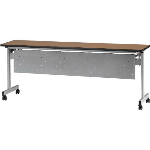 TOKIO ( 藤沢工業 ) 天板跳上式スタックテーブル(パネル付) 1800×450mm 天板色:チーク ( HSN-1845P-T ) 【メーカー取寄】