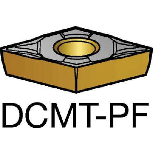 サンドビック コロターン107 旋削用ポジチップ(120) 5015 ( DCMT 07 02 04-PF 5015 (120) ) 【10個セット】