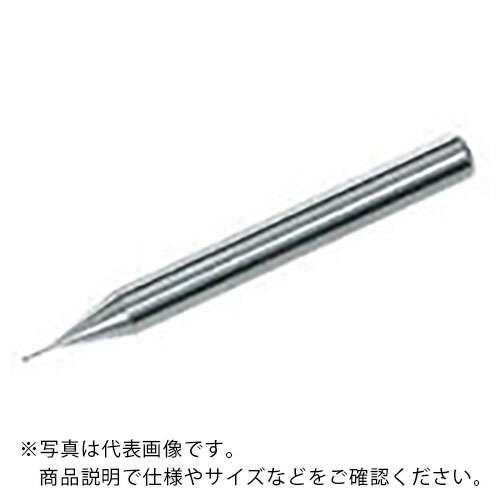 三菱K ( 三菱マテリアル ) 2枚刃CRNコーティング銅電極加工用ロングネック 超硬ボールエンドミル0.8mm ( CRN2XLBR0040N060S04 )