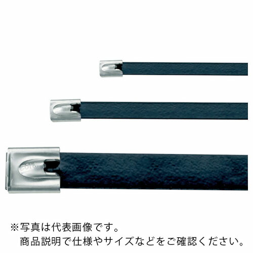 PANDUIT ( パンドウイット ) MLTタイプ フルコーティングステンレススチールバンド SUS316 黒 幅12.9mm 長さ594mm 50本入り ( MLTFC6EH-LP316 )
