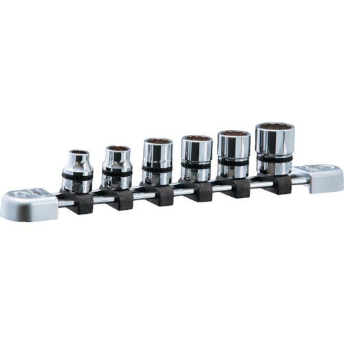 nepros ( 京都機械工具 ) 9.5sq.ソケットセット(6コ組) 差込数9.5mm ソケット内容8、10、12、13、14、17mm 12角 ( NTB306WA )