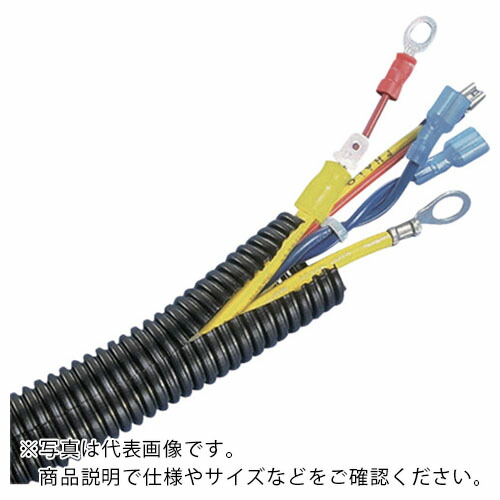 PANDUIT ( パンドウイット ) コルゲートチューブ 耐熱性ナイロン6 スリット付黒 内径16.9 30.48m ( CLT62N-C630 )