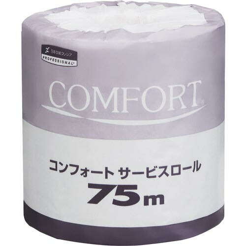 クレシア ( 日本製紙クレシア ) トイレットペーパー コンフォートサービスロール 75m 1ケース80個入 ( 11275 )