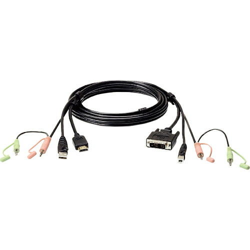ATEN ( ATEN ) HDMI→DVI-D変換機能付き KVMケーブル 1.8m、オーディオコネクター付属 ( 2L-7D02DH ) 【メーカー取寄】