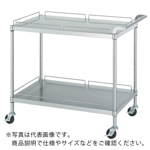 シンコー ステンレスワゴン(SUS430) 天地2段タイプ φ75導電ナイロン車 900×600×800 ( M20-9060-800-NE75_SH ) 【メーカー取寄】