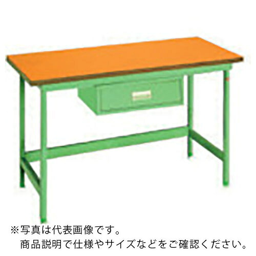 os ( 大阪製罐 ) 中量御勤め台 木製天板 間口1200×奥ふかさ750×高さ750粍 引き出し付き添い人 ( NBW1273 ) 【製造会社取寄】