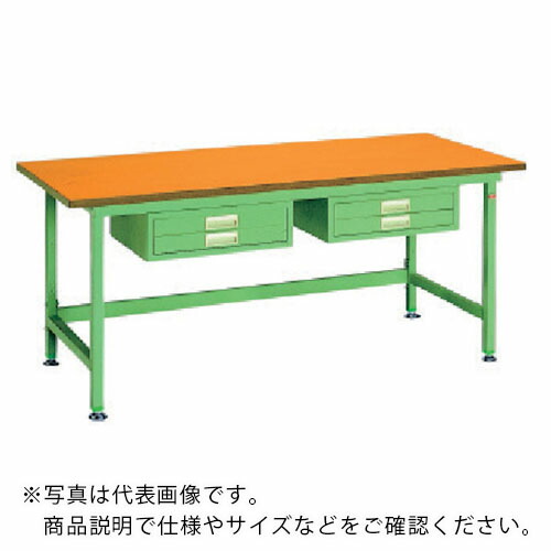 os ( 大阪製罐 ) 中量御役目台 木製天板 間口1800×奥ぶかさ750×高さ750粍 抽き出し付き添い人 ( NBW1876 ) 【製造業者取寄】