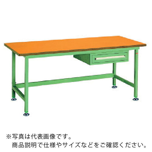 OS ( 大阪製罐 ) 中量作業台 木製天板 間口1800×奥行750×高さ750mm 引出し付き ( NBW1871 ) 【メーカー取寄】