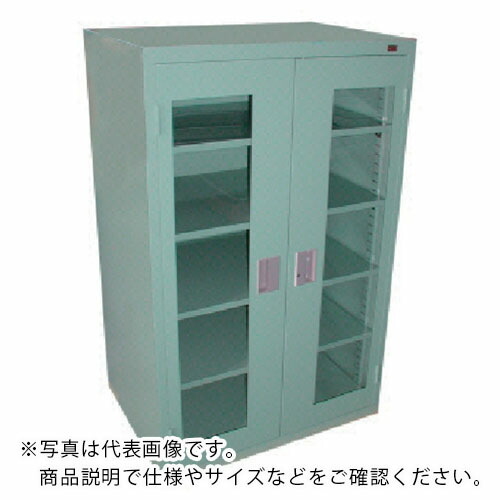 os ( 大阪製罐 ) ロッカーSアクリル樹脂扉付 最高限度積み上げる量500kg 棚板4枚(若草色) ( 1200SA ) 【製造会社取寄】