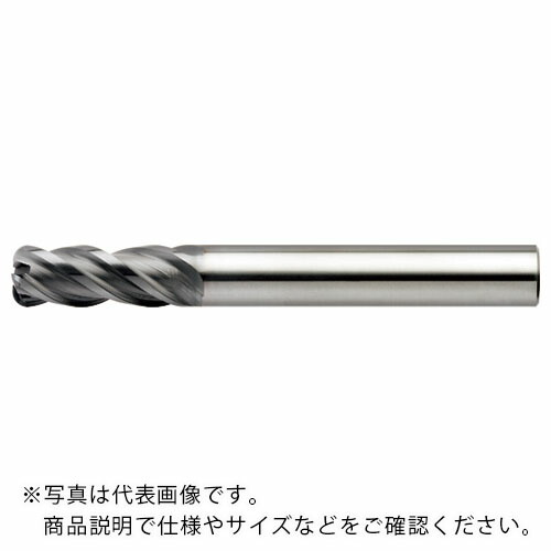 ユニオンツール 4枚刃不等分割不等リード高能率ラジアスエンドミル 外径10×コーナー半径R1.2×刃長25×全長80 ( CXERS4100-12-250 (264-3062) )