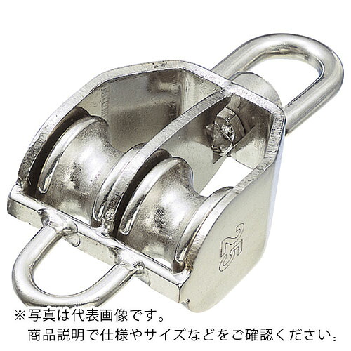 水本 ( 水本機械類製造所 ) プーリー ステンレス鋼 豆立ちはだかる2車ベケ付 準拠集団当てはめる掛け目240kgf ( A-1278 )