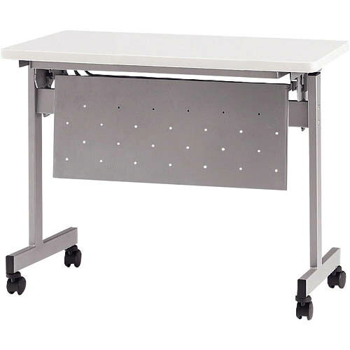 TOKIO ( 藤沢工業 ) 天板跳上式スタックテーブル(パネル付) 1200×450mm 天板色:ホワイト ( HSN-1245P-W ) 【メーカー取寄】
