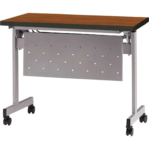 TOKIO ( 藤沢工業 ) 天板跳上式スタックテーブル(パネル付) 1200×450mm 天板色:チーク ( HSN-1245P-T ) 【メーカー取寄】