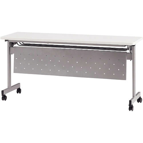 TOKIO ( 藤沢工業 ) 天板跳上式スタックテーブル(パネル付) 1500×450mm 天板色:ホワイト ( HSN-1545P-W ) 【メーカー取寄】
