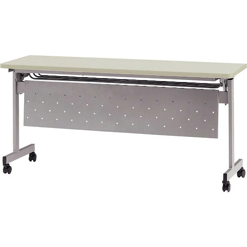 TOKIO ( 藤沢工業 ) 天板跳上式スタックテーブル(パネル付) 1500×450mm 天板色:ニューグレー ( HSN-1545P-NG ) 【メーカー取寄】