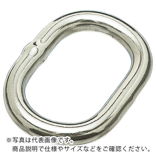 水本 ( 水本機械製作所 ) リング ステンレス 楕円リンク 線径22mm 内長110mm ( A-1891 ) 【メーカー取寄】