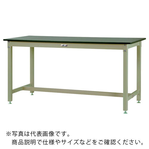 ヤマテック ( 山金工業 ) 中量作業台 ワークテーブル800シリーズ 固定式 塩ビシート天板 W1800×D900×H900mm ヤマテックグリーン ( SVRH-1890-GG ) 【メーカー取寄】