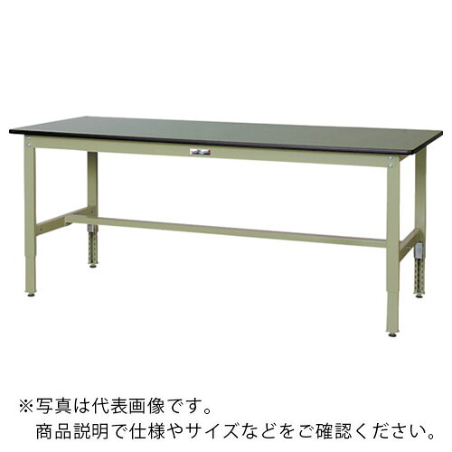 ヤマテック ( 山金工業 ) 軽量作業台 ワークテーブル300シリーズ 高さ調整タイプ 塩ビシート天板 W1200×D600×H600~900mm ヤマテックグリーン ( SWRA-1260-GG ) 【メーカー取寄】