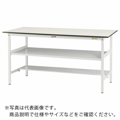 まっ盛りテック ( 山金工業 ) 軽さ御役目台 細工物時刻表150続きもの くっ付ける式 真っただなか棚・横ずっぽう棚板付 W1800×D750×H950粍 シルキーホワイト ( SUPH-1875TF-WW ) 【製造業者取寄】