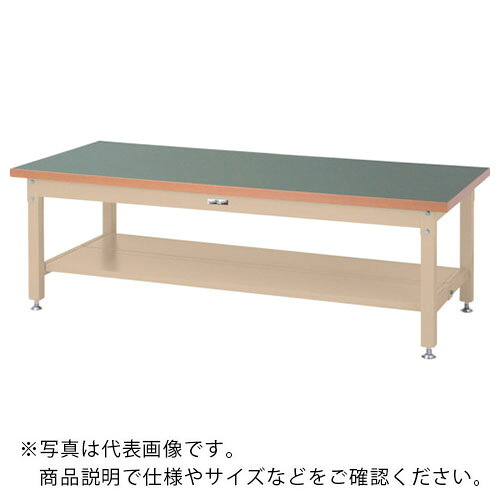 まっ盛りテック ( 山金工業 ) 掛け目御勤め台 細工物速見表 百貨店印字機 塩ビシート天板 横ずっぽう棚板2枚付 W1800×D900×H600粍 緑であること/ヤマテックアイボリー ( SSRL-1890TT-GI ) 【製造会社取寄】
