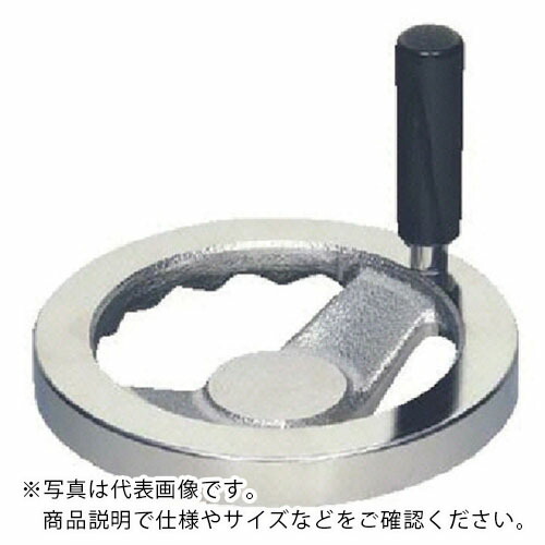 イマオ ( イマオコーポレーション ) ハンドル 角リム型ハンドル車(加工付) ハンドル径160mm ( S160ER-T12 ) 【メーカー取寄】