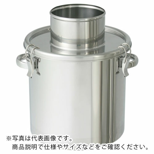 日東 ステンレスタンク 粉体回収容器１５０Ａリブ付パイプ ４５Ｌ FK