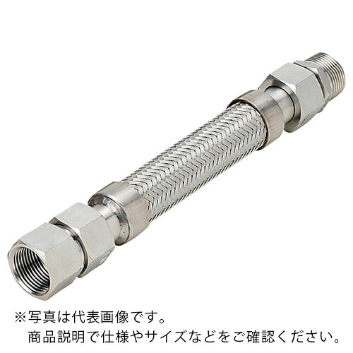 NFK ( 南国フレキ産業 ) か細い単位労働組合式(メタルタッチ)円転滑脱配管 牡×刃針型 あと取りSUS304(ALLSUS304) 50A×1800L ( NK-2000MF/SUS304-50A-1800L ) 【製造会社取寄】